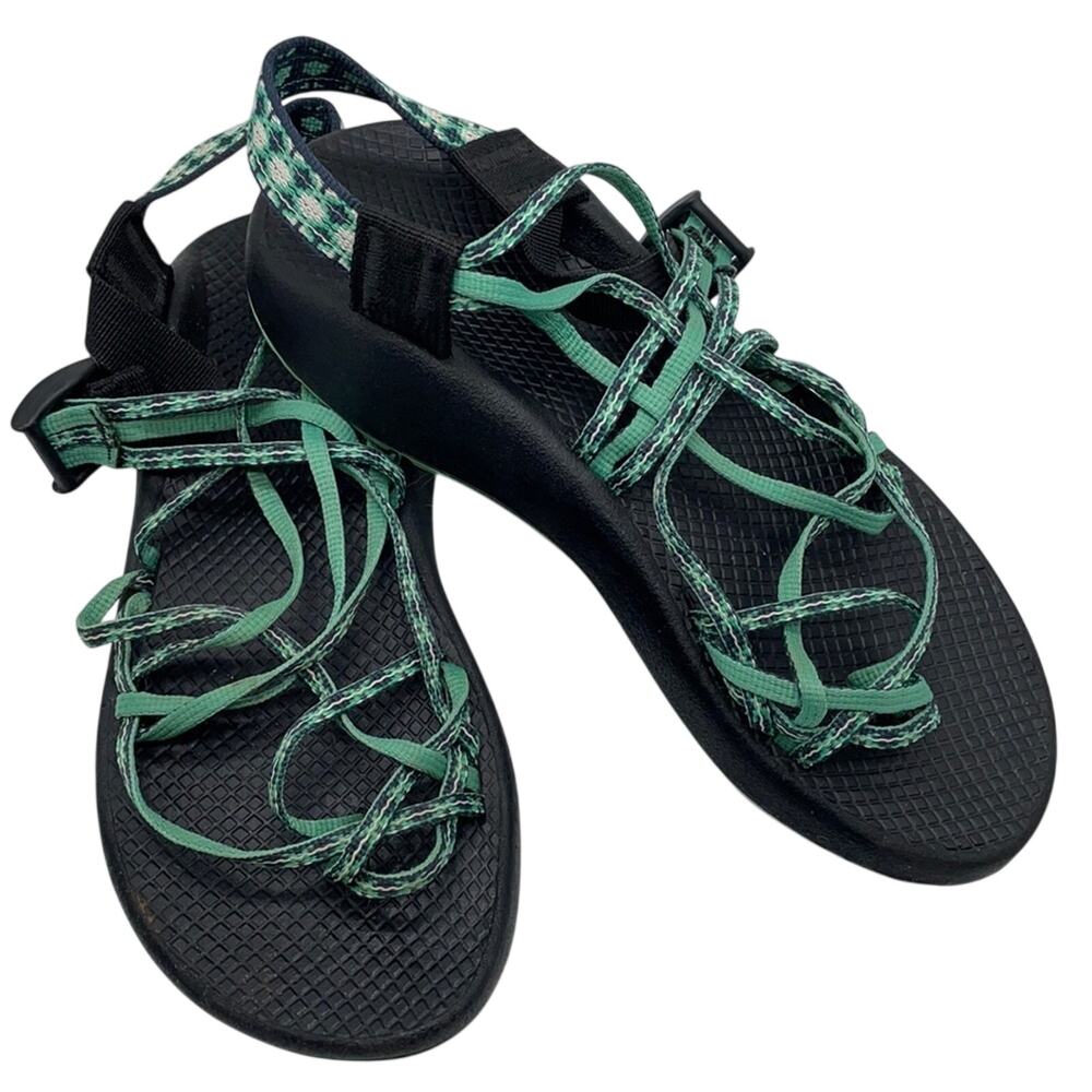 Chaco ZX/3 Triple Strap Classic Sandals Chuckwalla Aqua Size 8